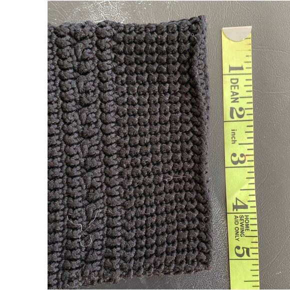 Vintage 90s Black Chunky Knit Cardigan Crochet Cottage Witchy Grandma Sweater XL - Picture 12 of 14